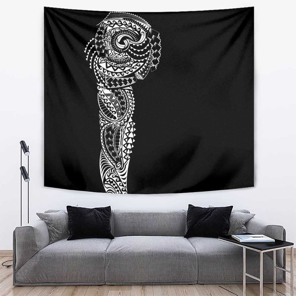 Polynesian Art Traditional Tattoo Tapestry Simple Style LT03 Black - Polynesian Pride