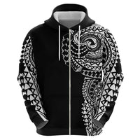 Polynesian Art Traditional Tattoo Zip Hoodie Simple Style LT03 - Polynesian Pride