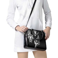 New Zealand Maori Warrior Rugby Shoulder Handbag Silver Fern