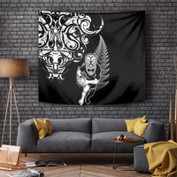 New Zealand Maori Warrior Rugby Tapestry Silver Fern
