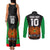 Custom PNG Mendi Muruks Rugby Couples Matching Tank Maxi Dress and Long Sleeve Button Shirts The Cassowary Head and PNG Bird Polynesian Tattoo LT03 - Polynesian Pride