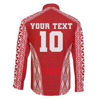 Custom Tonga Pacific Rugby 2024 Family Matching Long Sleeve Bodycon Dress and Hawaiian Shirt Ngatu Tribal Pattern