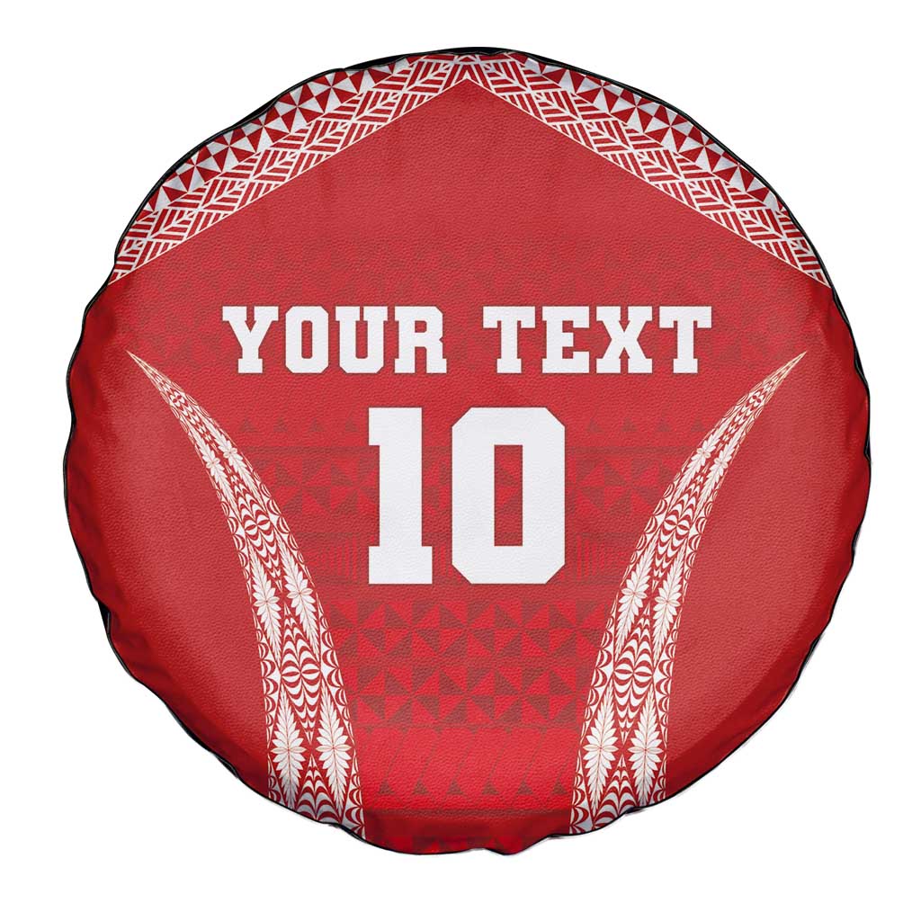 Custom Tonga Pacific Rugby 2024 Spare Tire Cover Ngatu Tribal Pattern