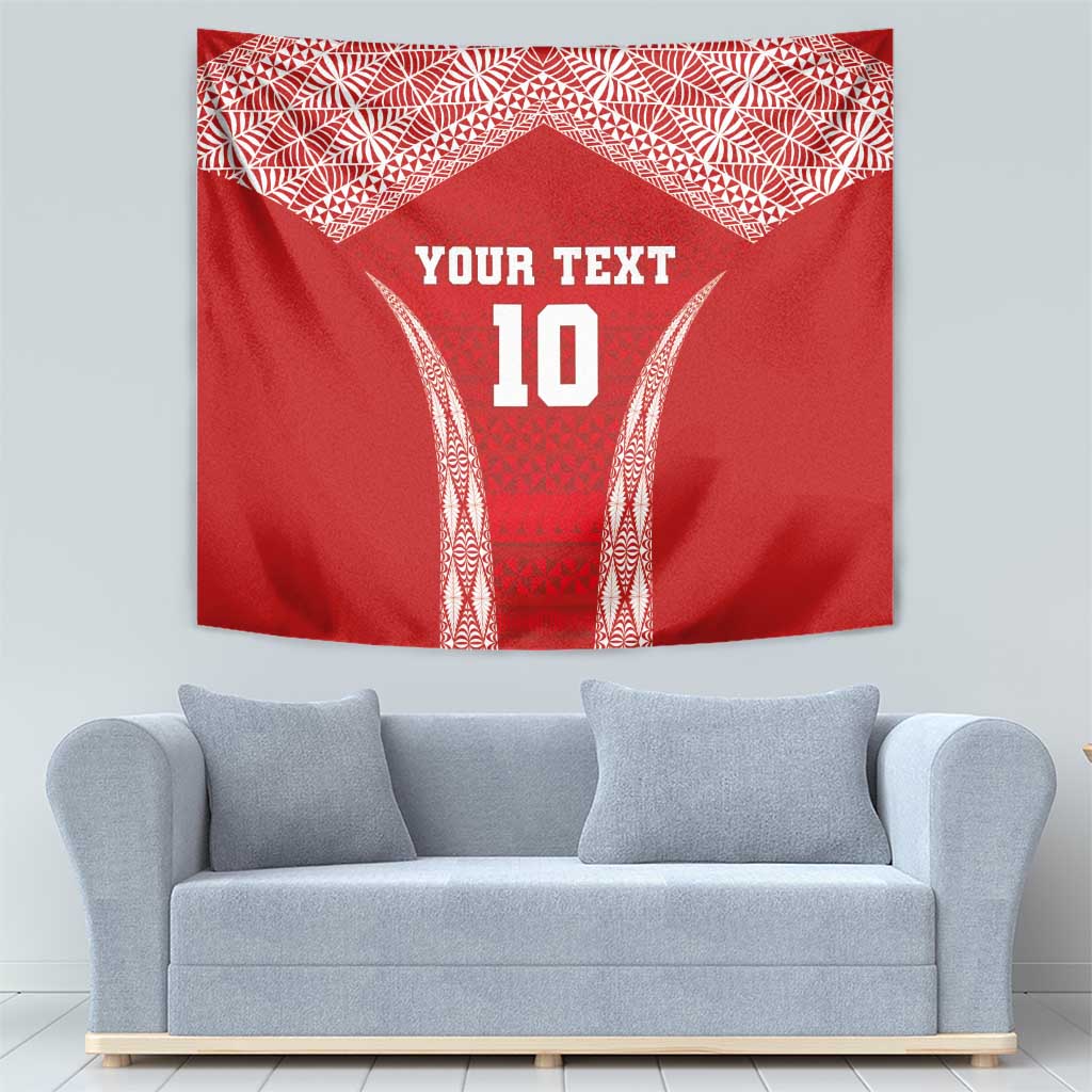 Custom Tonga Pacific Rugby 2024 Tapestry Ngatu Tribal Pattern