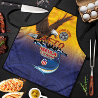 American Samoa Fautasi Apron Bald Eage and Sailfish with Kakau Motifs - Polynesian Pride