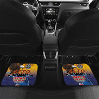 American Samoa Fautasi Car Mats Bald Eage and Sailfish with Kakau Motifs LT03 Set 2pcs - Back Yellow - Polynesian Pride