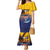 American Samoa Fautasi Family Matching Mermaid Dress and Hawaiian Shirt Bald Eage and Sailfish with Kakau Motifs - Polynesian Pride