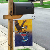 American Samoa Fautasi Garden Flag Bald Eage and Sailfish with Kakau Motifs LT03 - Polynesian Pride