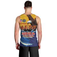 American Samoa Fautasi Men Tank Top Bald Eage and Sailfish with Kakau Motifs LT03 - Polynesian Pride