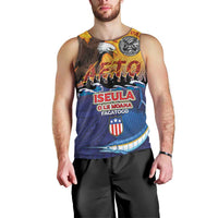 American Samoa Fautasi Men Tank Top Bald Eage and Sailfish with Kakau Motifs LT03 - Polynesian Pride