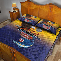 American Samoa Fautasi Quilt Bed Set Bald Eage and Sailfish with Kakau Motifs LT03 - Polynesian Pride