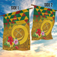Melanesian Vanuatu Garden Flag With Tapa Tribal Pattern and Triangle Geometric Tricolor - Polynesian Pride