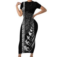 new-zealand-rugby-family-matching-short-sleeve-bodycon-dress-and-hawaiian-shirt-haka-dance-tribal-god-mask-maori-pattern