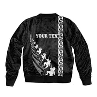custom-new-zealand-rugby-sleeve-zip-bomber-jacket-haka-dance-tribal-god-mask-maori-pattern