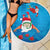 Hawaiian Santa Claus Snorkeling Beach Blanket Kakau and Polynesian Pattern