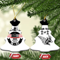 Personalised South Africa and New Zealand Ceramic Ornament Champion History Go Final 2023 Vintage Style LT03 Christmas Tree White - Polynesian Pride