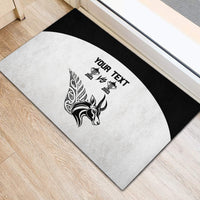 Personalised South Africa and New Zealand Rubber Doormat Champion History Go Final 2023 Vintage Style LT03 - Polynesian Pride