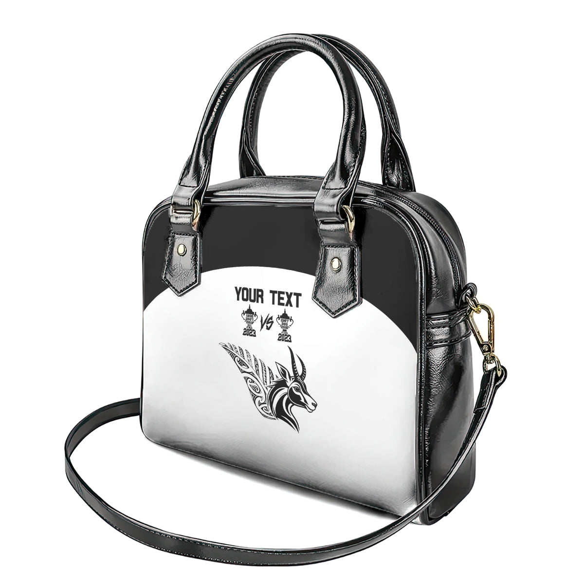 Personalised South Africa and New Zealand Shoulder Handbag Champion History Go Final 2023 Vintage Style LT03 - Polynesian Pride
