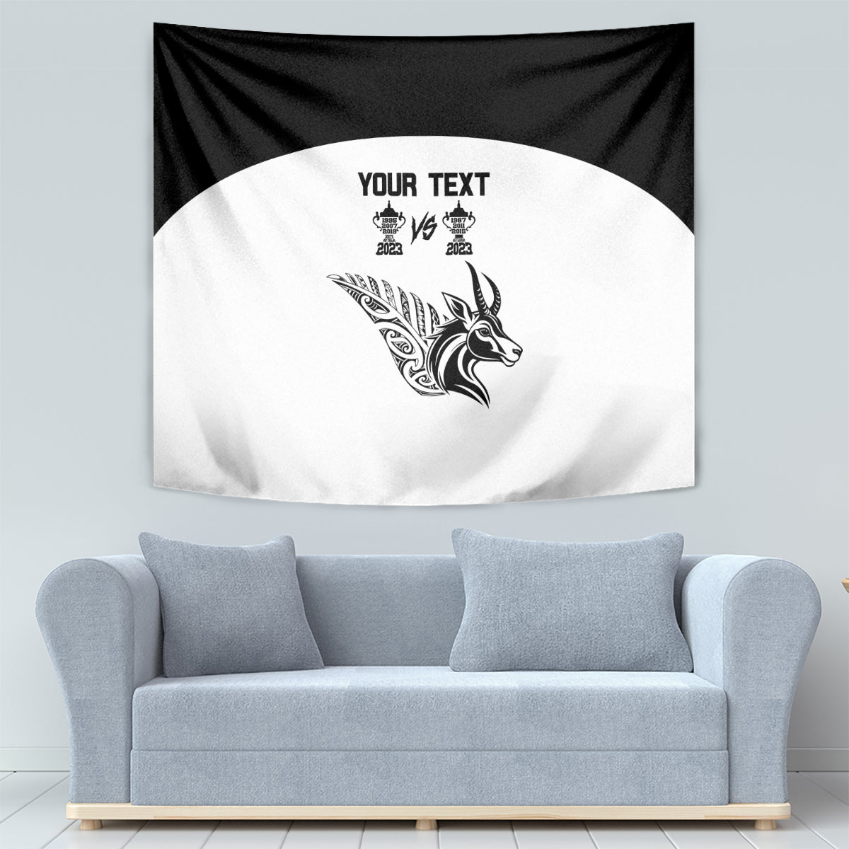 Personalised South Africa and New Zealand Tapestry Champion History Go Final 2023 Vintage Style LT03 - Polynesian Pride