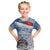 New Zealand Auckland Kid T Shirt Auckland's Flag and Coat of Arms - Koru Art Maori Pattern