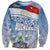 New Zealand Auckland Sweatshirt Auckland's Flag and Coat of Arms - Koru Art Maori Pattern