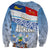 New Zealand Auckland Sweatshirt Auckland's Flag and Coat of Arms - Koru Art Maori Pattern