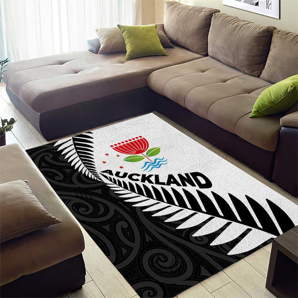 New Zealand Auckland Area Rug Auckland's Emblem and Silver Ferns ...
