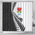 New Zealand Auckland Shower Curtain Auckland's Emblem and Silver Ferns - Maori Art Tattoo