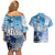 New Zealand Nelson Couples Matching Off Shoulder Short Dress and Hawaiian Shirt Nelson's Flag and Seal - Maori Art Tattoo
