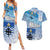 New Zealand Nelson Couples Matching Summer Maxi Dress and Hawaiian Shirt Nelson's Flag and Seal - Maori Art Tattoo