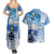 New Zealand Nelson Couples Matching Summer Maxi Dress and Hawaiian Shirt Nelson's Flag and Seal - Maori Art Tattoo