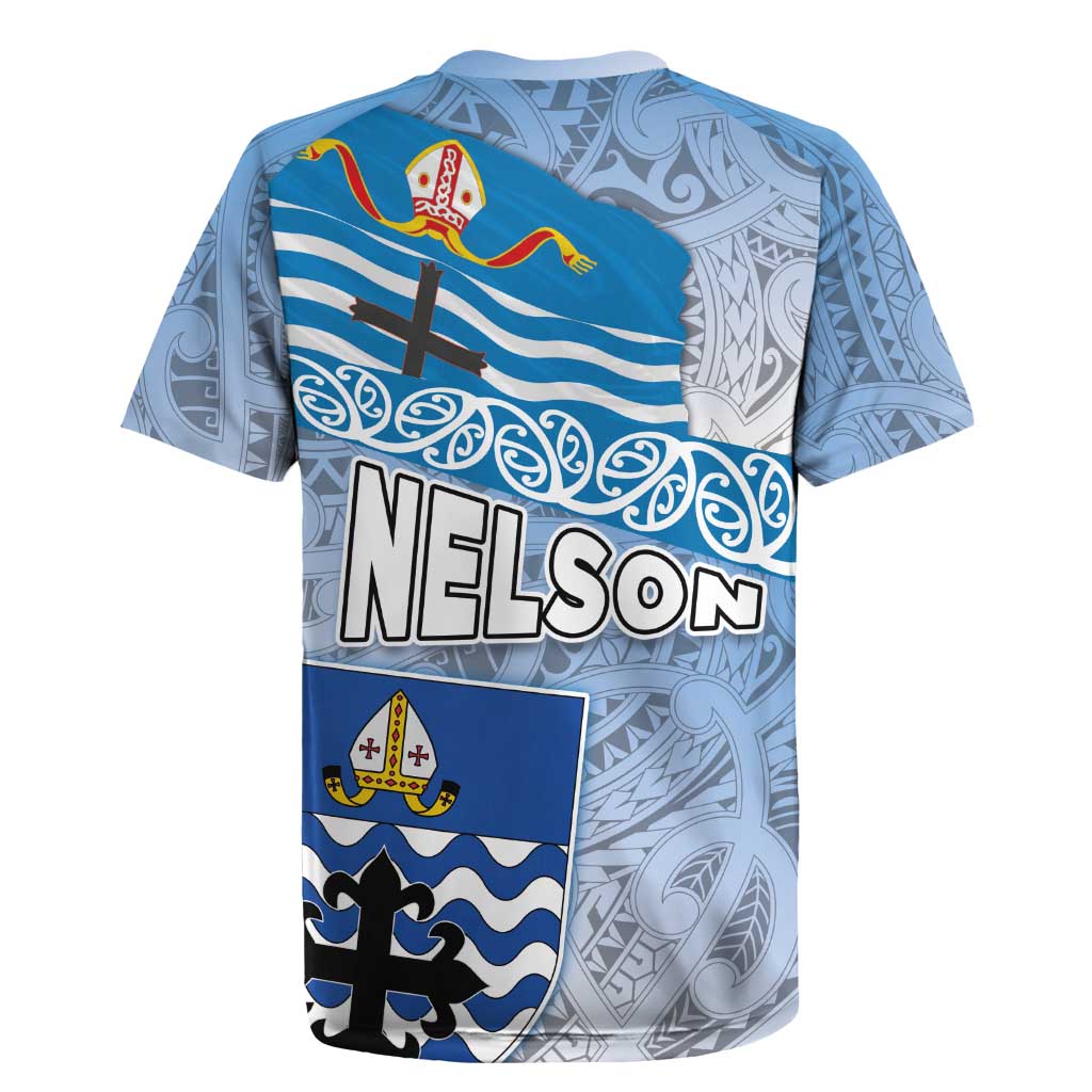 New Zealand Nelson Rugby Jersey Nelson's Flag and Seal - Maori Art Tattoo