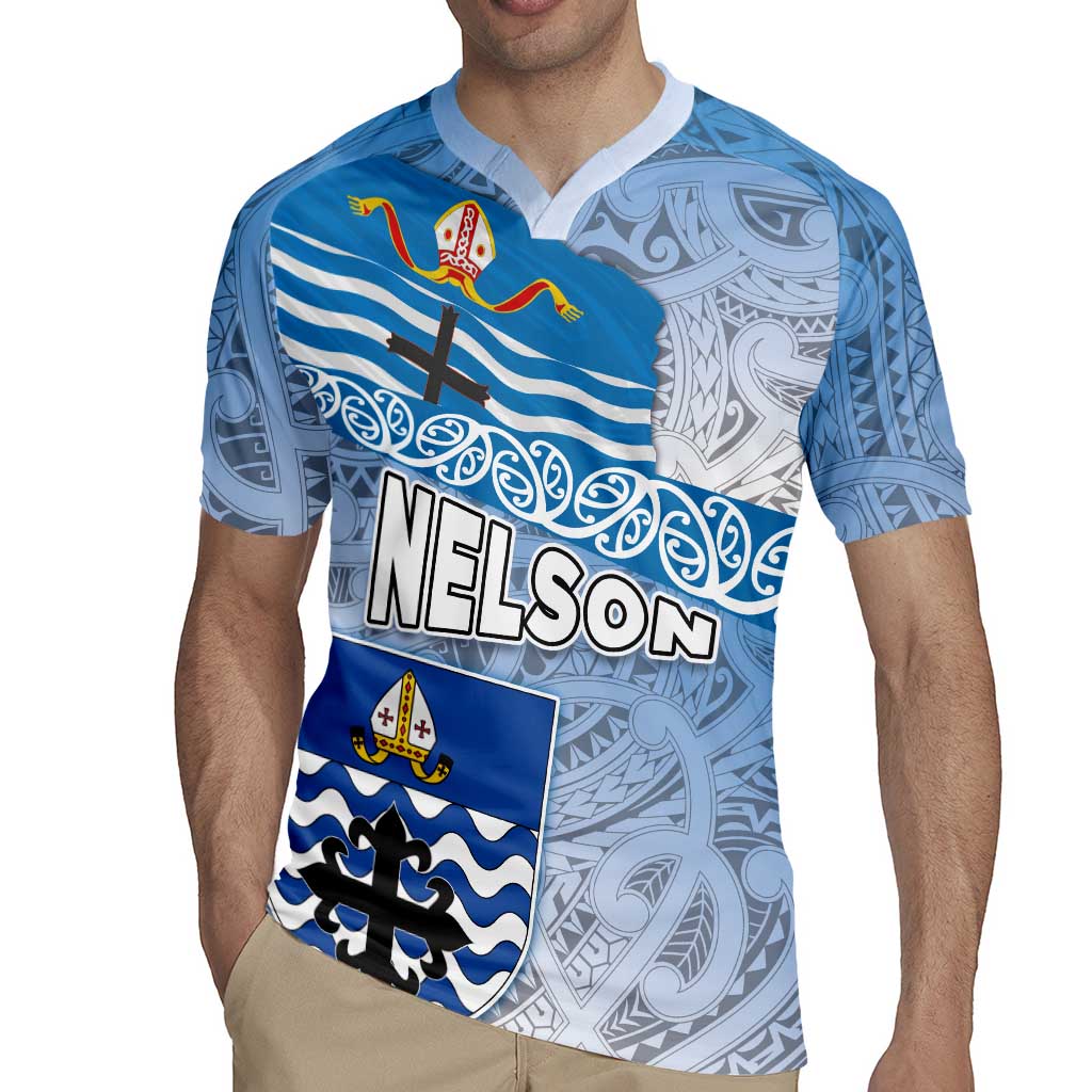 New Zealand Nelson Rugby Jersey Nelson's Flag and Seal - Maori Art Tattoo