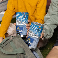 New Zealand Nelson Tumbler Cup Nelson's Flag and Seal - Maori Art Tattoo