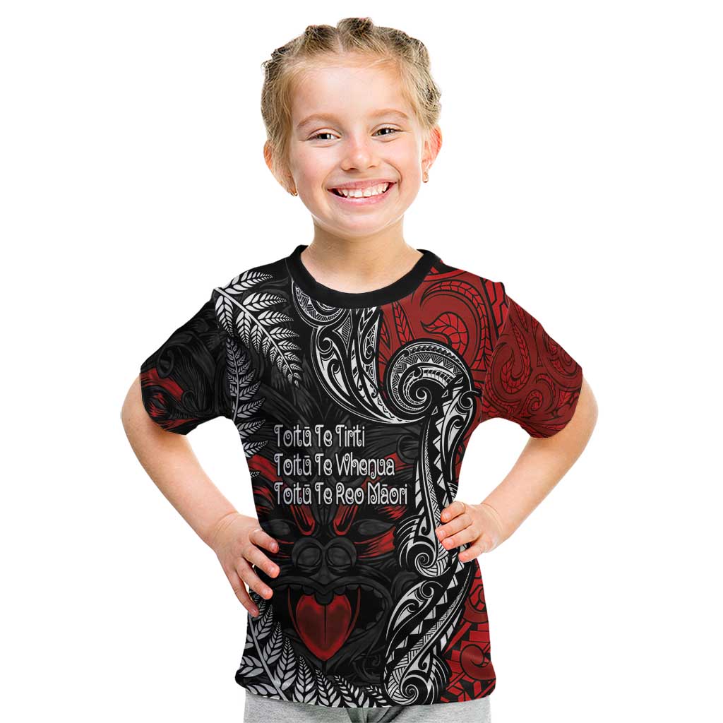 Aotearoa Toitu Te Tiriti Kid T Shirt New Zealand Honour the Treaty - Te Tiriti Is Us