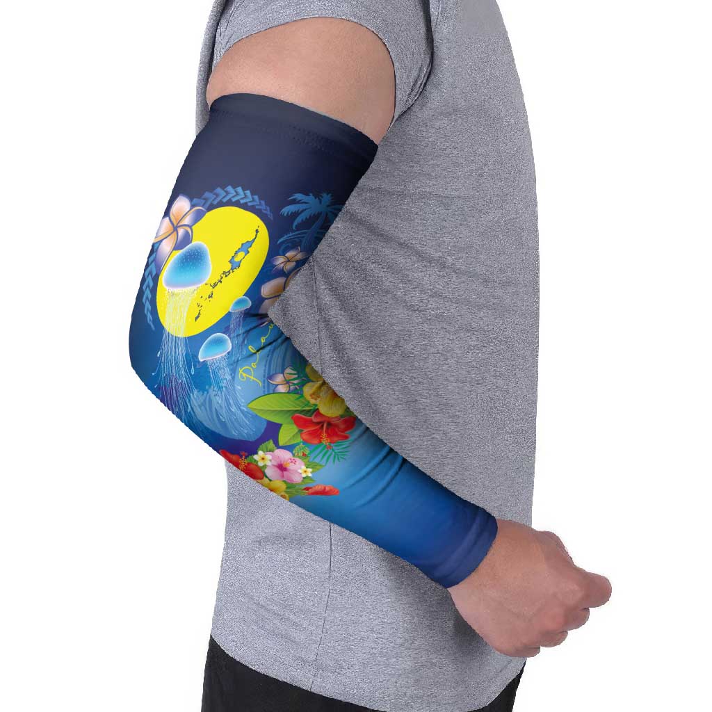 Palau Jellyfish Arm Sleeves Ocean Heritage Tropical Plants - Polynesian Pride
