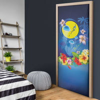 Palau Jellyfish Door Cover Ocean Heritage Tropical Plants - Polynesian Pride
