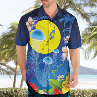 Palau Jellyfish Hawaiian Shirt Ocean Heritage Tropical Plants - Polynesian Pride