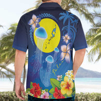 Palau Jellyfish Hawaiian Shirt Ocean Heritage Tropical Plants - Polynesian Pride