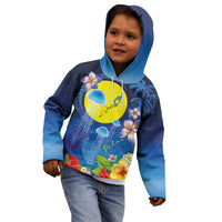 Palau Jellyfish Kid Hoodie Ocean Heritage Tropical Plants - Polynesian Pride