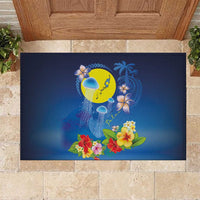 Palau Jellyfish Rubber Doormat Ocean Heritage Tropical Plants - Polynesian Pride