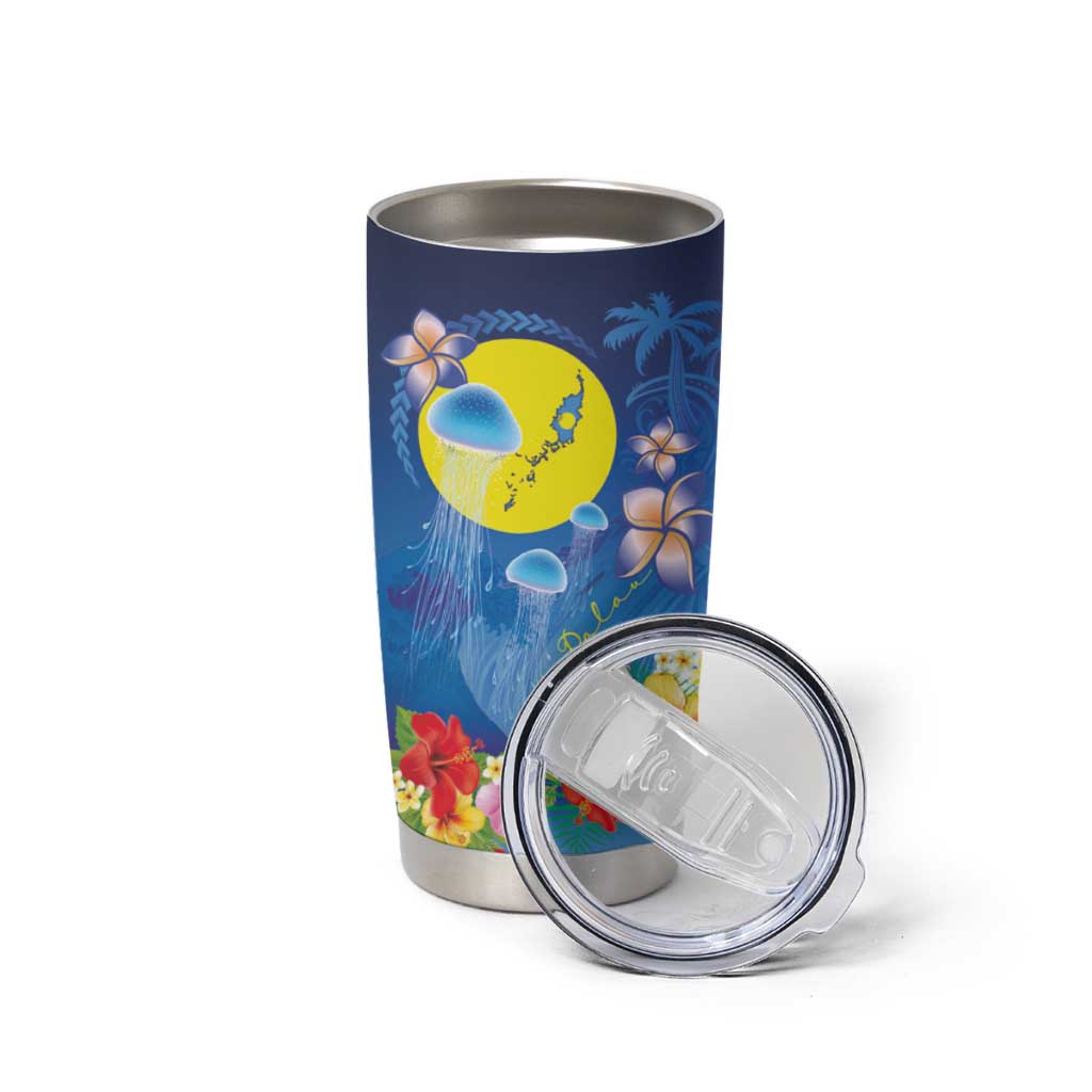 Palau Jellyfish Tumbler Cup Ocean Heritage Tropical Plants - Polynesian Pride