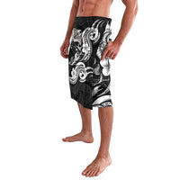 Hawaiian Manta Rays Lavalava Tribal Hibiscus Polynesian Tattoos Black Color - Polynesian Pride