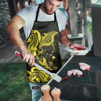 Hawaiian Manta Rays Apron Tribal Hibiscus Polynesian Tattoos Yellow Color - Polynesian Pride