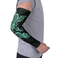 Hawaiian Manta Rays Arm Sleeves Tribal Hibiscus Polynesian Tattoos Turquoise Color - Polynesian Pride