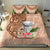 Guam Seal and Latte Stone With Ethnic Tapa Pattern Bedding Set Peach Fuzz Color LT03 - Polynesian Pride