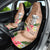 Guam Seal and Latte Stone With Ethnic Tapa Pattern Car Seat Cover Peach Fuzz Color LT03 - Polynesian Pride