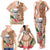 Guam Seal and Latte Stone With Ethnic Tapa Pattern Family Matching Tank Maxi Dress and Hawaiian Shirt Peach Fuzz Color LT03 - Polynesian Pride