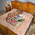 Guam Seal and Latte Stone With Ethnic Tapa Pattern Quilt Peach Fuzz Color LT03 - Polynesian Pride