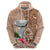 Guam Seal and Latte Stone With Ethnic Tapa Pattern Zip Hoodie Peach Fuzz Color LT03 - Polynesian Pride